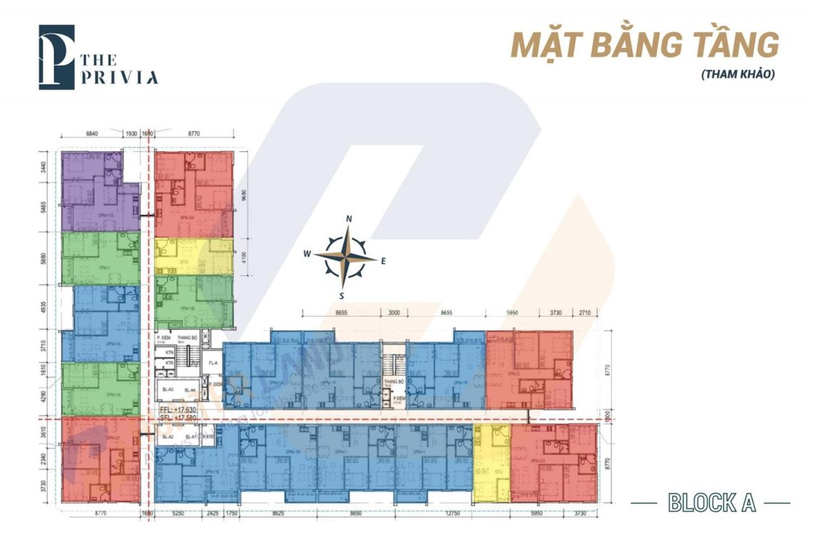 Mặt  bằng dự án the privia khang điền-3