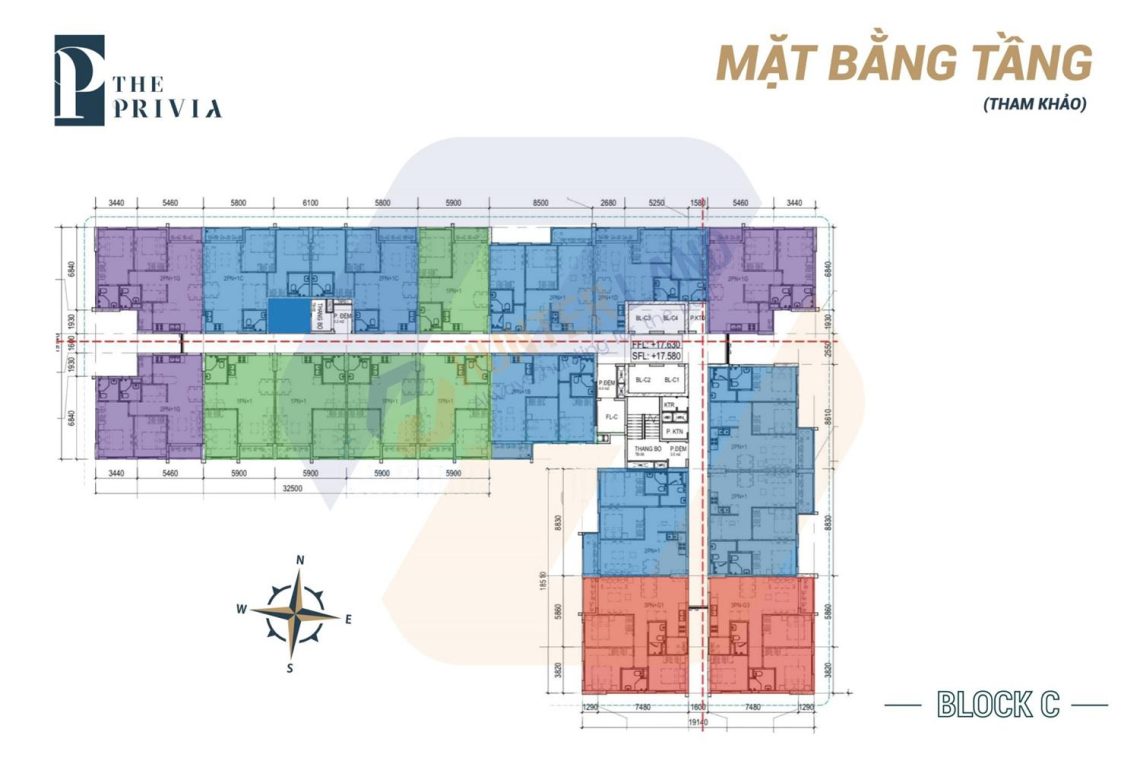 Mặt  bằng dự án the privia khang điền-1