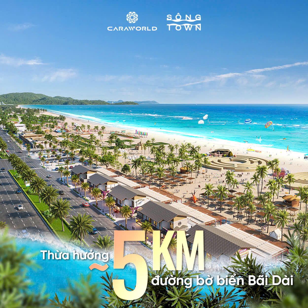 Ưu thế vàng từ vị trí trải dài 5km đường bờ biển Bãi Dài