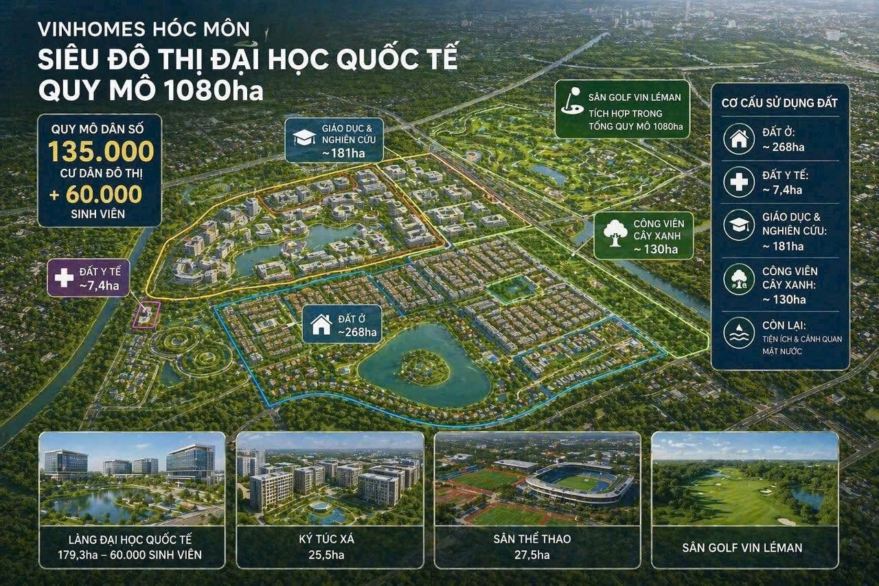Mặt bằng tổng thể dự án Vinhomes Hóc Môn